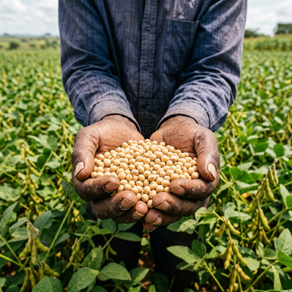 Commercial truck loading agricultural produce